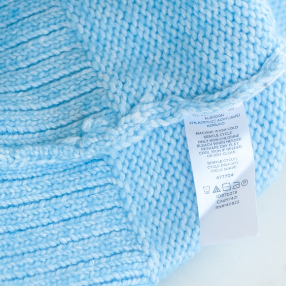 LOFT Blue Cable Knit Back Detail Sweater - Picture 12 of 12